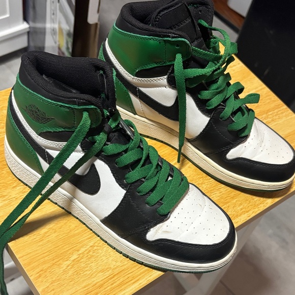 Nike Shoes - Nike Green and Black High-Top Sneakers